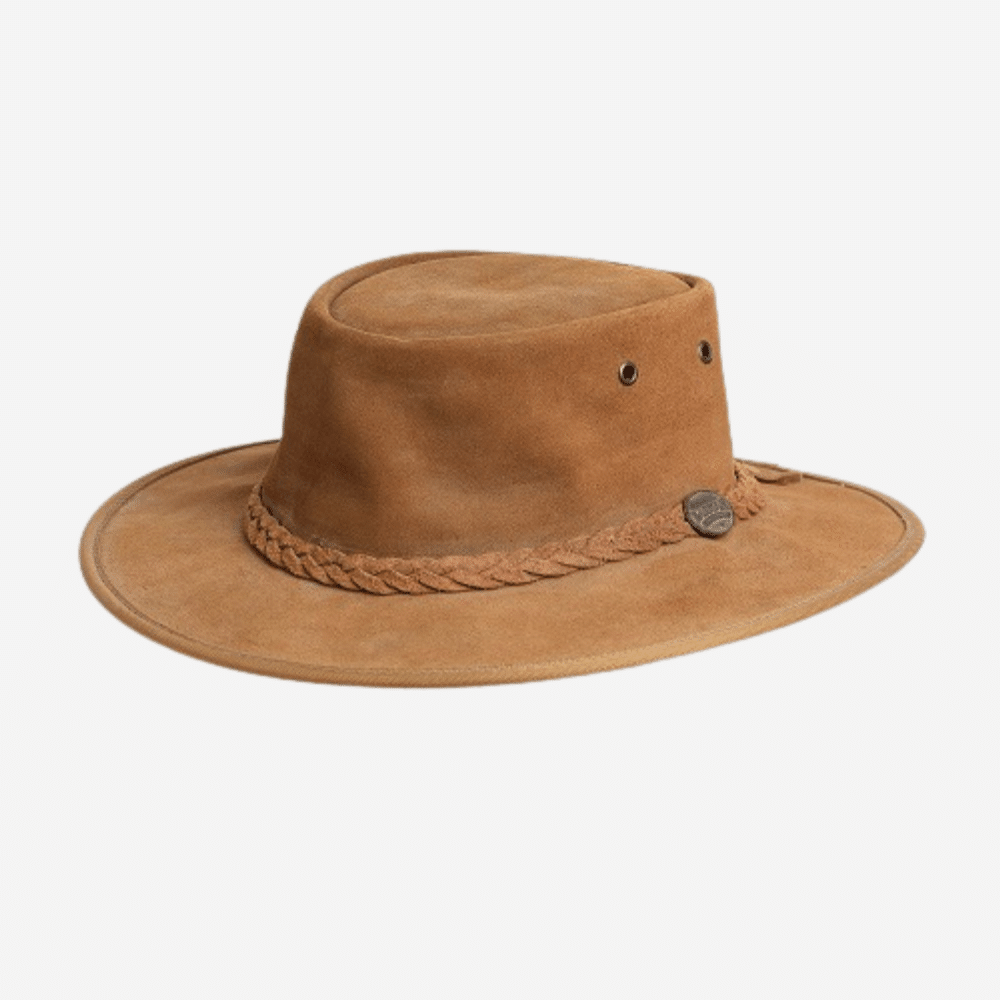 Brown-suede-leather-Australian-hat