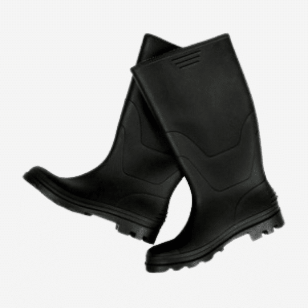 black-rubber-boots