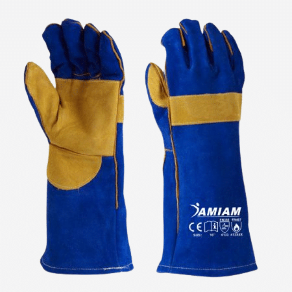 blue-welding gloves-yellow-reinforcement